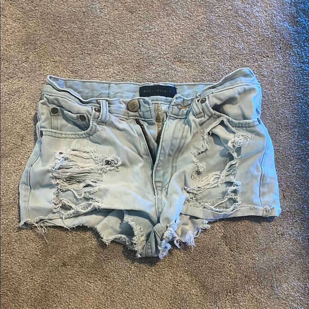 Aeropostale Blue Distressed Jean Shorts